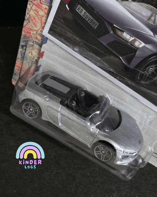 Hot Wheels 2019 Audi R8 Spyder - Silver (Imported) - Kinder Logs