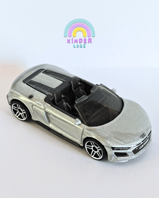 Hot Wheels 2019 Audi R8 Spyder - Silver (Uncarded - New) - Kinder Logs
