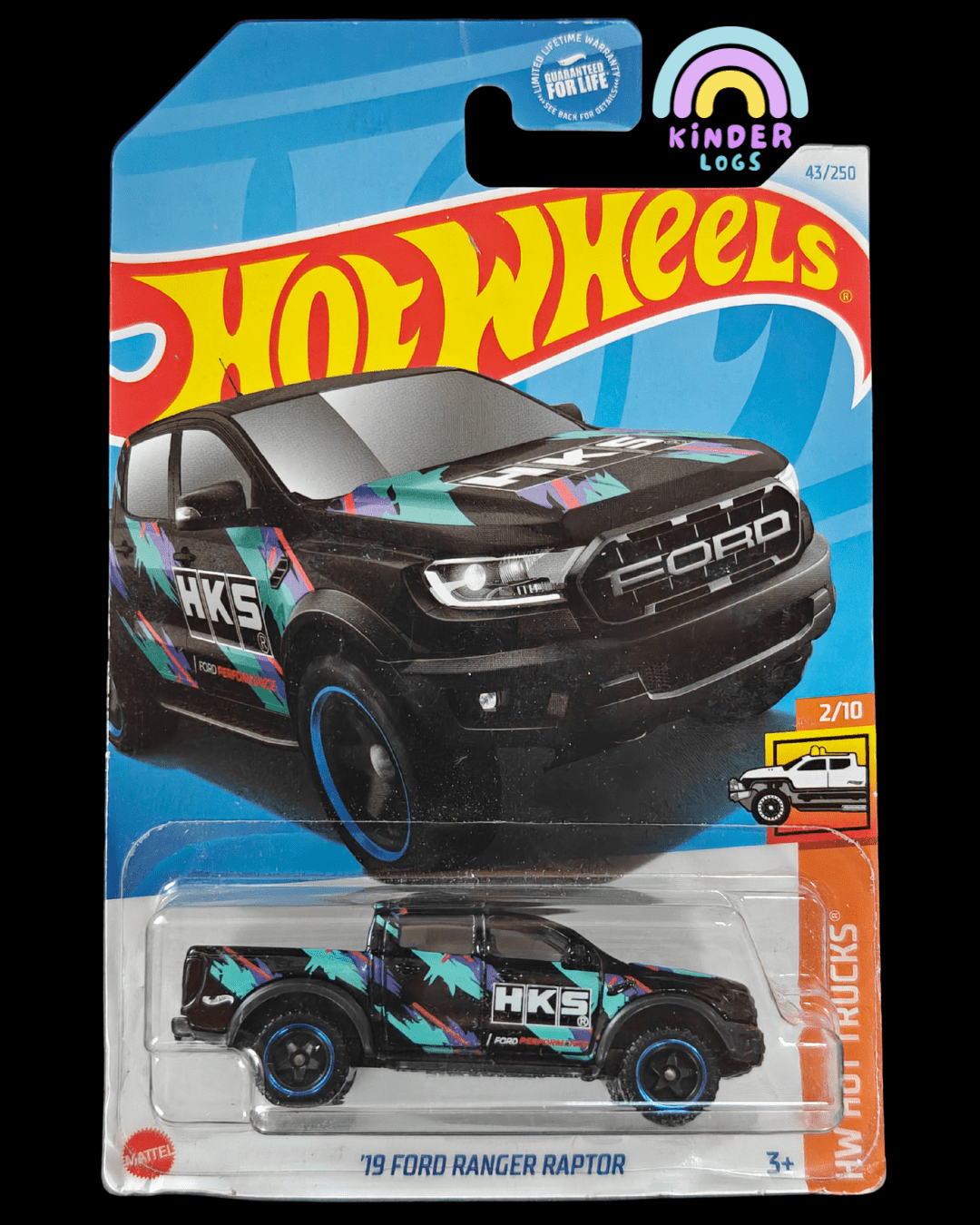 Hot Wheels 2019 Ford Ranger Raptor HKS Edition (Imported) - Kinder Logs
