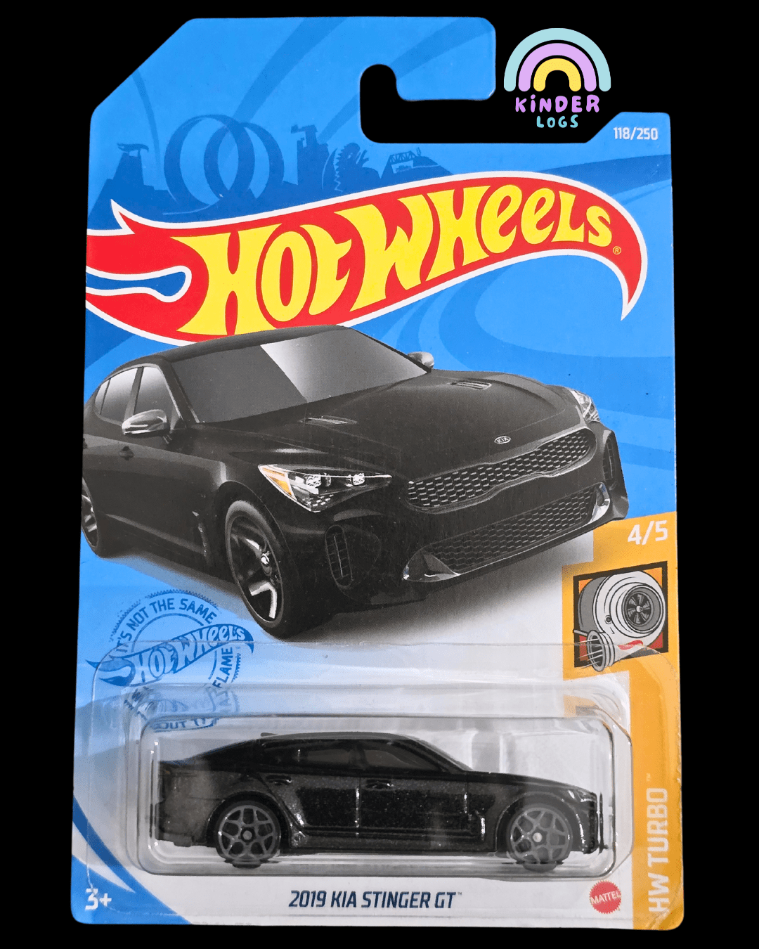 Hot Wheels 2019 Kia Stinger GT - Black (Imported) - Kinder Logs