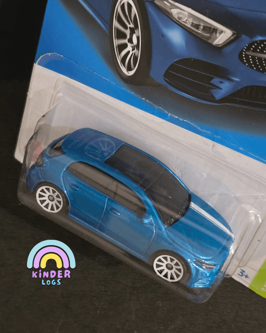 Hot Wheels 2019 Mercedes - Benz A - Class - Blue (Imported) - Kinder Logs