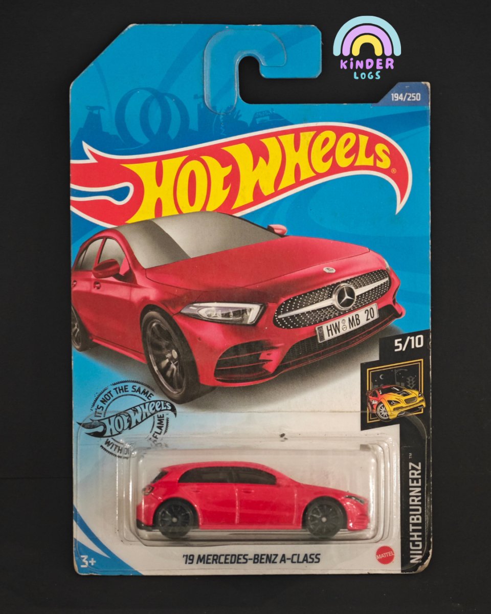 Hot Wheels 2019 Mercedes - Benz A - Class (Red) - Kinder Logs