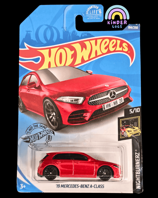 Hot Wheels 2019 Mercedes - Benz A - Class - Red (Imported) - Kinder Logs