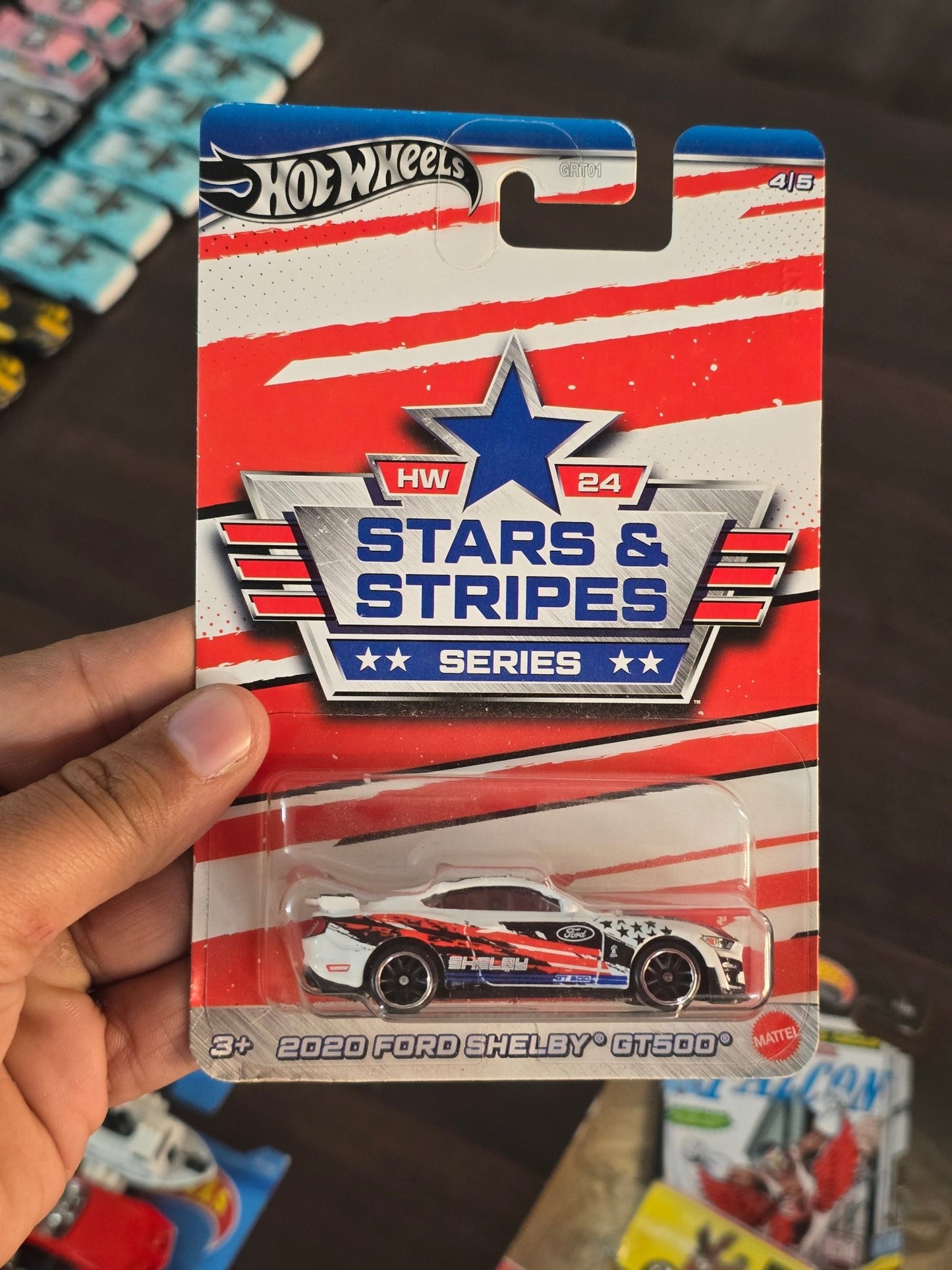 Hot Wheels 2020 Ford Shelby GT500 - Stars And Stripes Series (Imported) - Kinder Logs