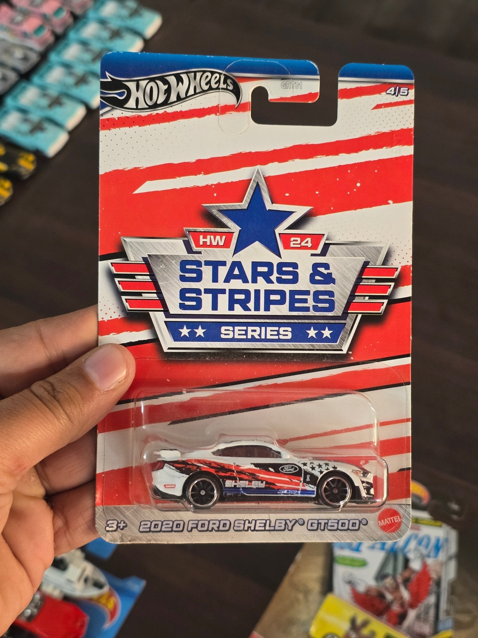 Hot Wheels 2020 Ford Shelby GT500 - Stars And Stripes Series (Imported) - Kinder Logs
