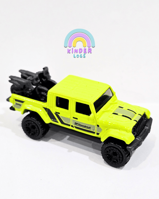 Hot Wheels 2020 Jeep Gladiator - Neon Green (Uncarded - New) - Kinder Logs