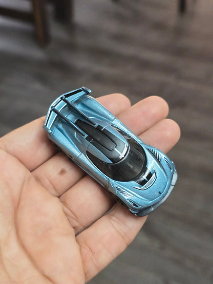 Hot Wheels 2020 Koenigsegg Jesko - Light Blue (Uncarded - New) - Kinder Logs
