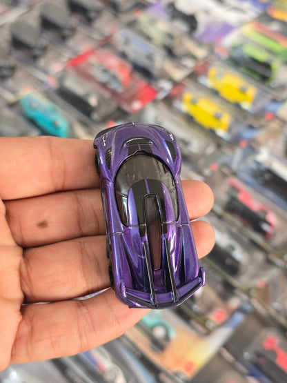 Hot Wheels 2020 Koenigsegg Jesko - Purple (Uncarded) - Kinder Logs