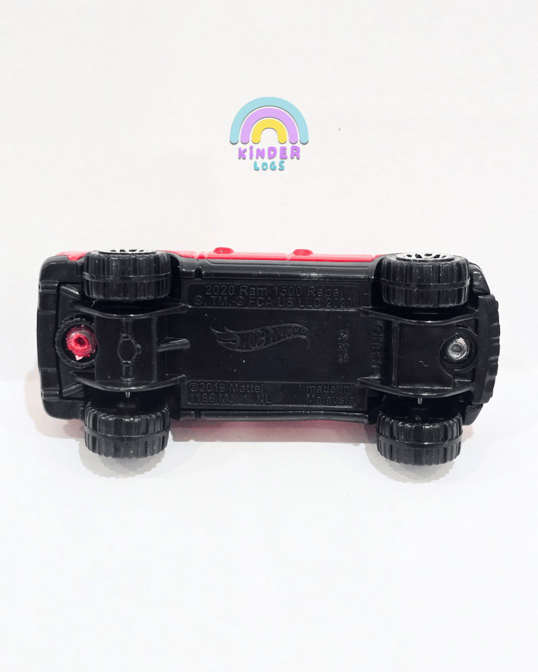 Hot Wheels 2020 RAM 1500 Rebel - Red (Uncarded) - Kinder Logs