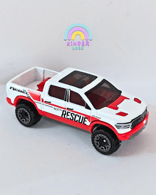 Hot Wheels 2020 RAM 1500 Rebel - White (Uncarded - New) - Kinder Logs