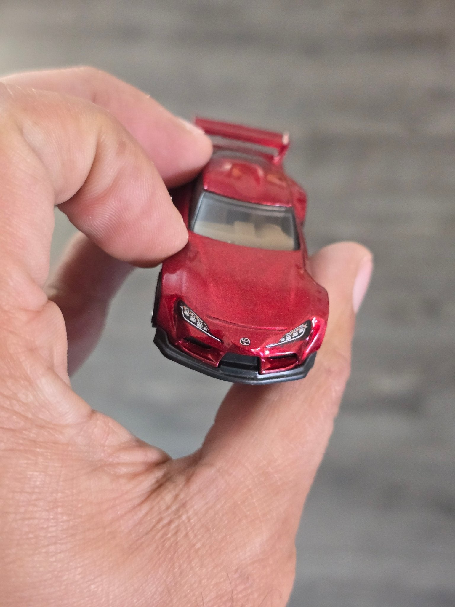 Hot Wheels 2020 Toyota GR Supra - Metallic Red (Uncarded - New) - Kinder Logs