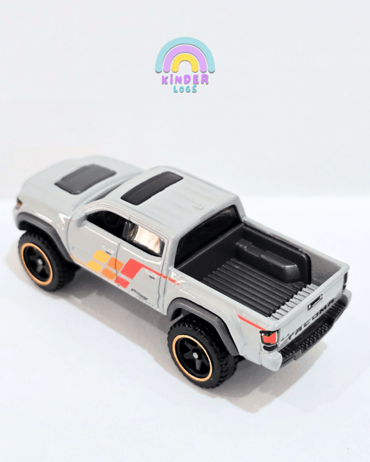 Hot Wheels 2020 Toyota Tacoma - Light Grey (Uncarded) - Kinder Logs