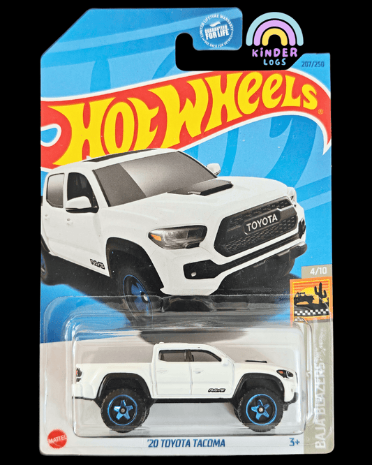Hot Wheels 2020 Toyota Tacoma - White (Imported) - Kinder Logs