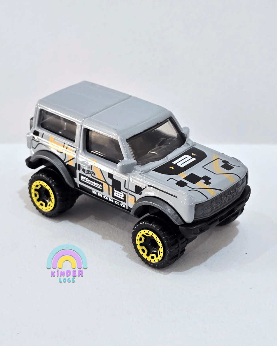 Hot Wheels 2021 Ford Bronco SUV - Grey (Uncarded) - Kinder Logs