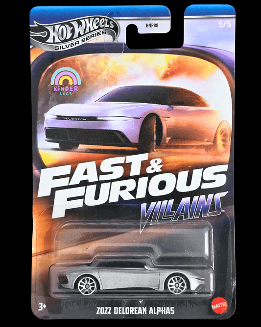 Hot Wheels 2022 DeLorean Alpha 5 - Fast & Furious Villains - Kinder Logs