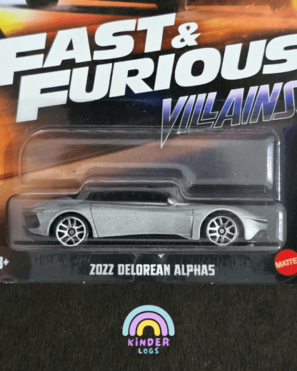Hot Wheels 2022 DeLorean Alpha 5 - Fast & Furious Villains - Kinder Logs