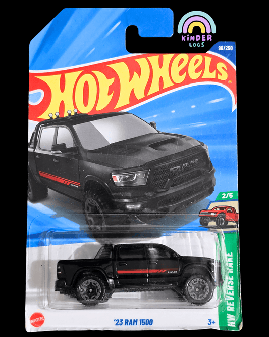 Hot Wheels 2023 RAM 1500 - Black (Imported) - Kinder Logs