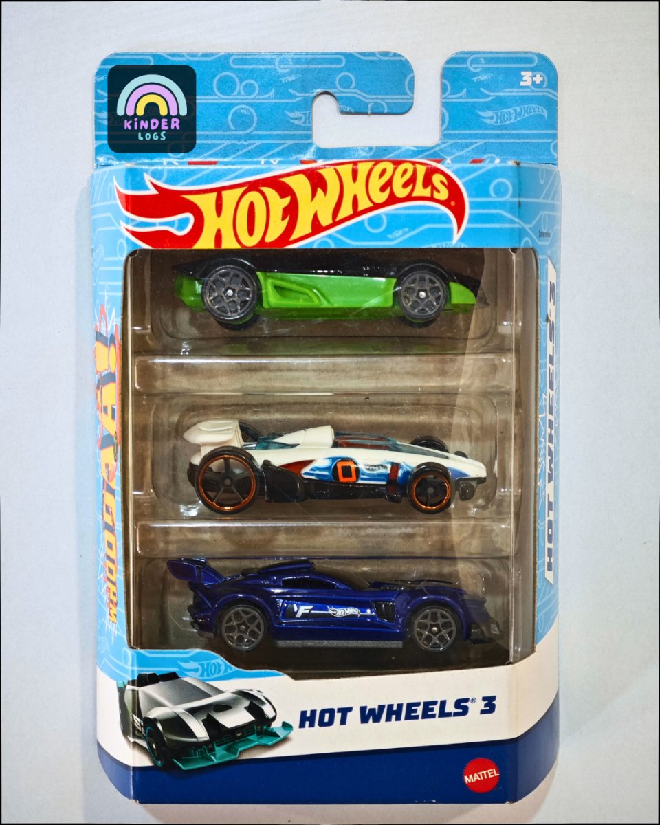 Hot Wheels 3 Cars Set (100% Original Mattel Set) | Kinder Logs