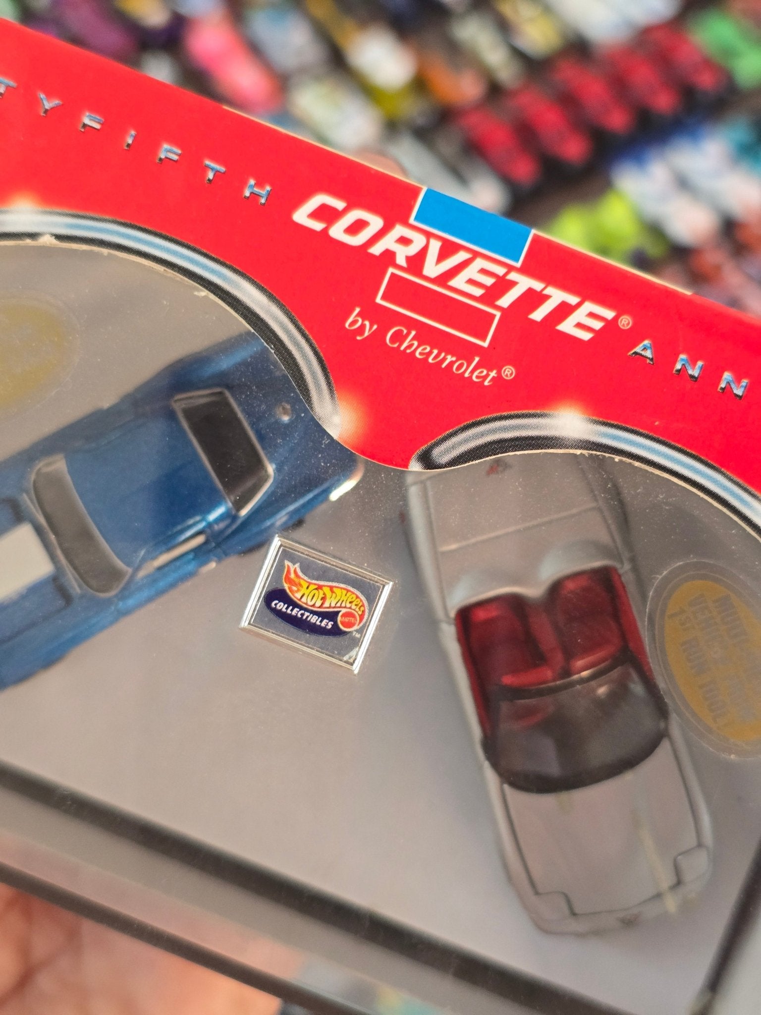 Hot Wheels 45th Anniversary Chevrolet Corvette Showcase (2 Cars Set) - Very Rare - Kinder Logs