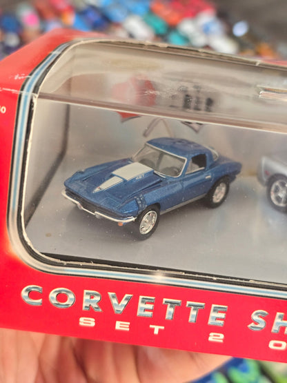 Hot Wheels 45th Anniversary Chevrolet Corvette Showcase (2 Cars Set) - Very Rare - Kinder Logs
