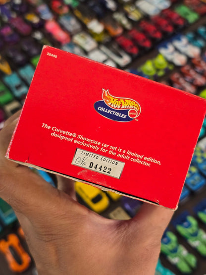 Hot Wheels 45th Anniversary Chevrolet Corvette Showcase (2 Cars Set) - Very Rare - Kinder Logs