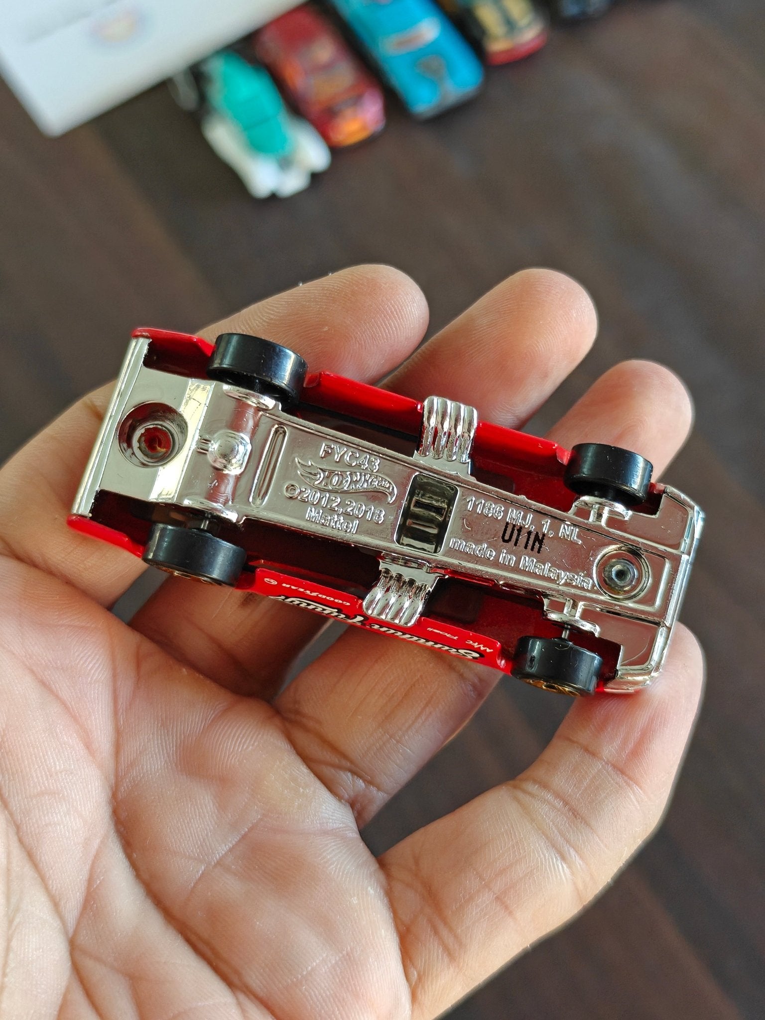 Hot Wheels 71 Mustang Funny Car - Red (Uncarded - New) - Kinder Logs