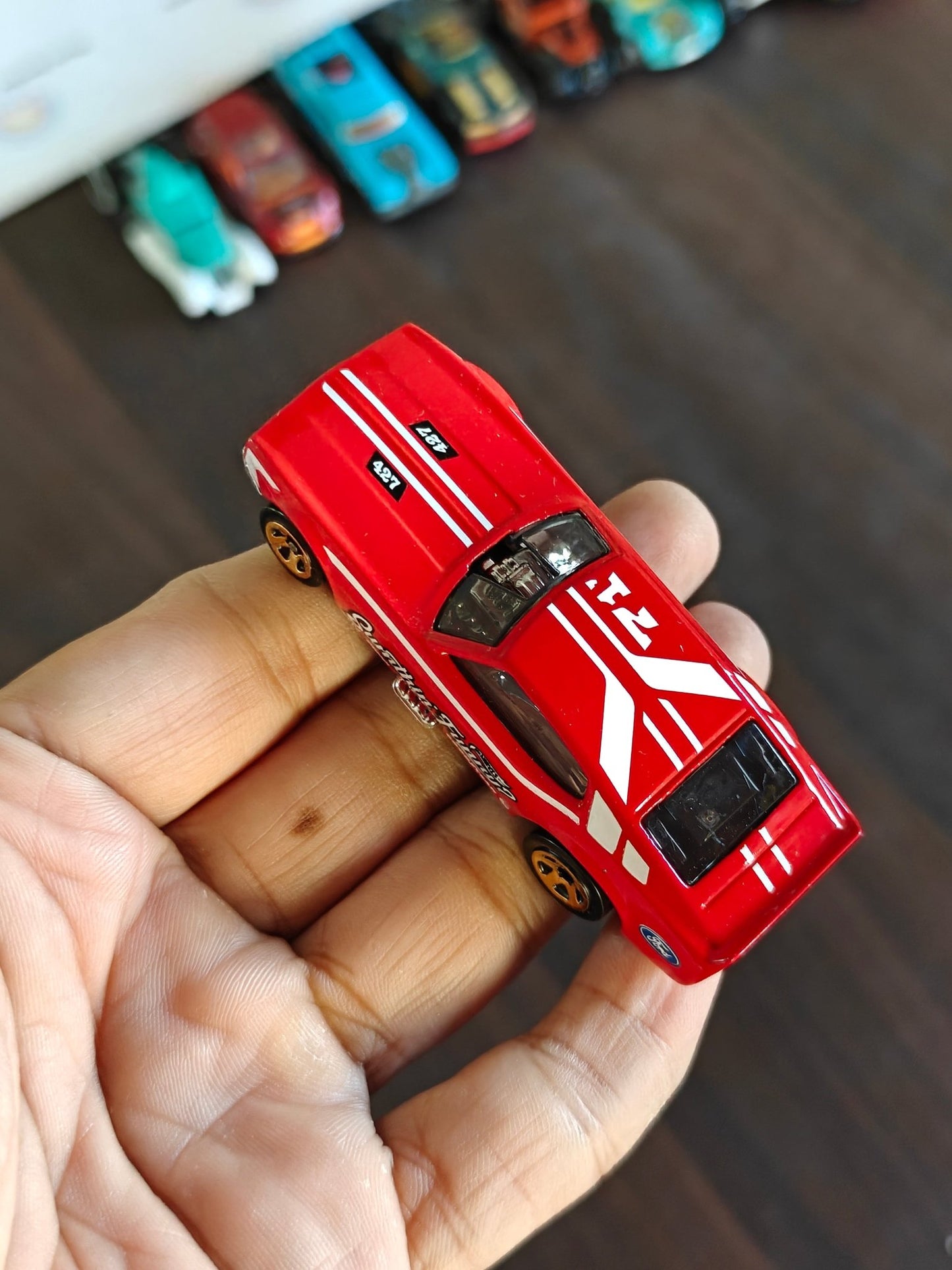 Hot Wheels 71 Mustang Funny Car - Red (Uncarded - New) - Kinder Logs