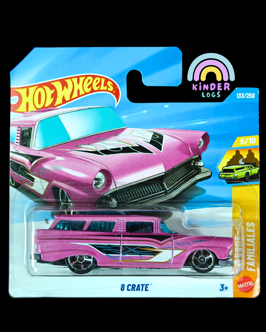 Hot Wheels 8 Crate - Pink (Short Card - Imported) - Kinder Logs