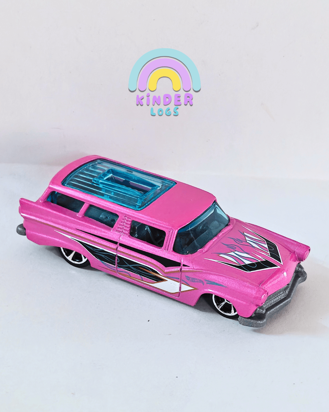 Hot Wheels 8 Crate - Pink (Uncarded - New) - Kinder Logs