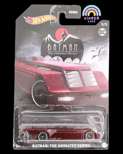 Hot Wheels Animated Batman Batmobile (Maroon) - Creased Card (Imported) - Kinder Logs