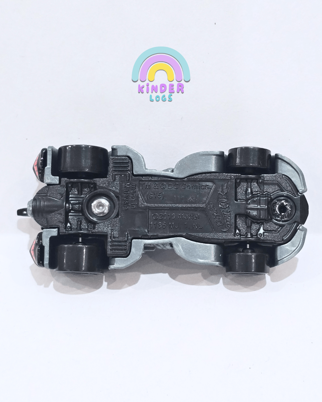 Hot Wheels Arkham Asylum Batmobile 2025 (Uncarded - New) - Kinder Logs