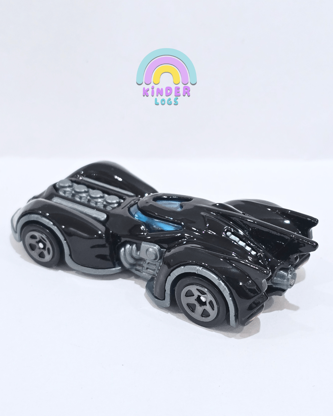 Hot Wheels Arkham Asylum Batmobile 2025 (Uncarded - New) - Kinder Logs