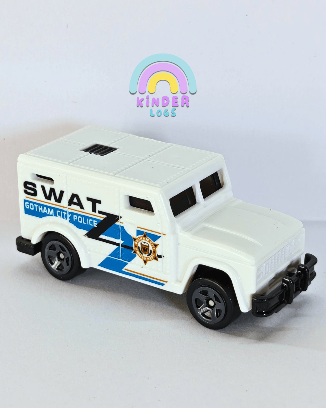 Hot Wheels Armoured Truck - SWAT Gotham City Police (Uncarded - New) - Kinder Logs