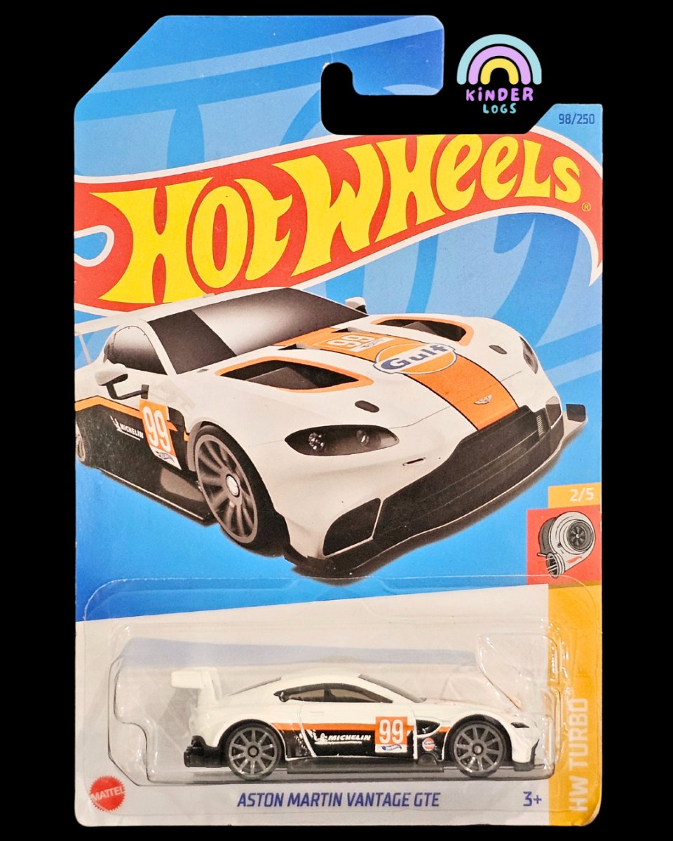 Hot Wheels Aston Martin Vantage GTE Gulf Edition - Kinder Logs