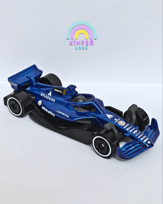 Hot Wheels Atlassian Williams F1 Car - Blue (Uncarded - New) - Kinder Logs