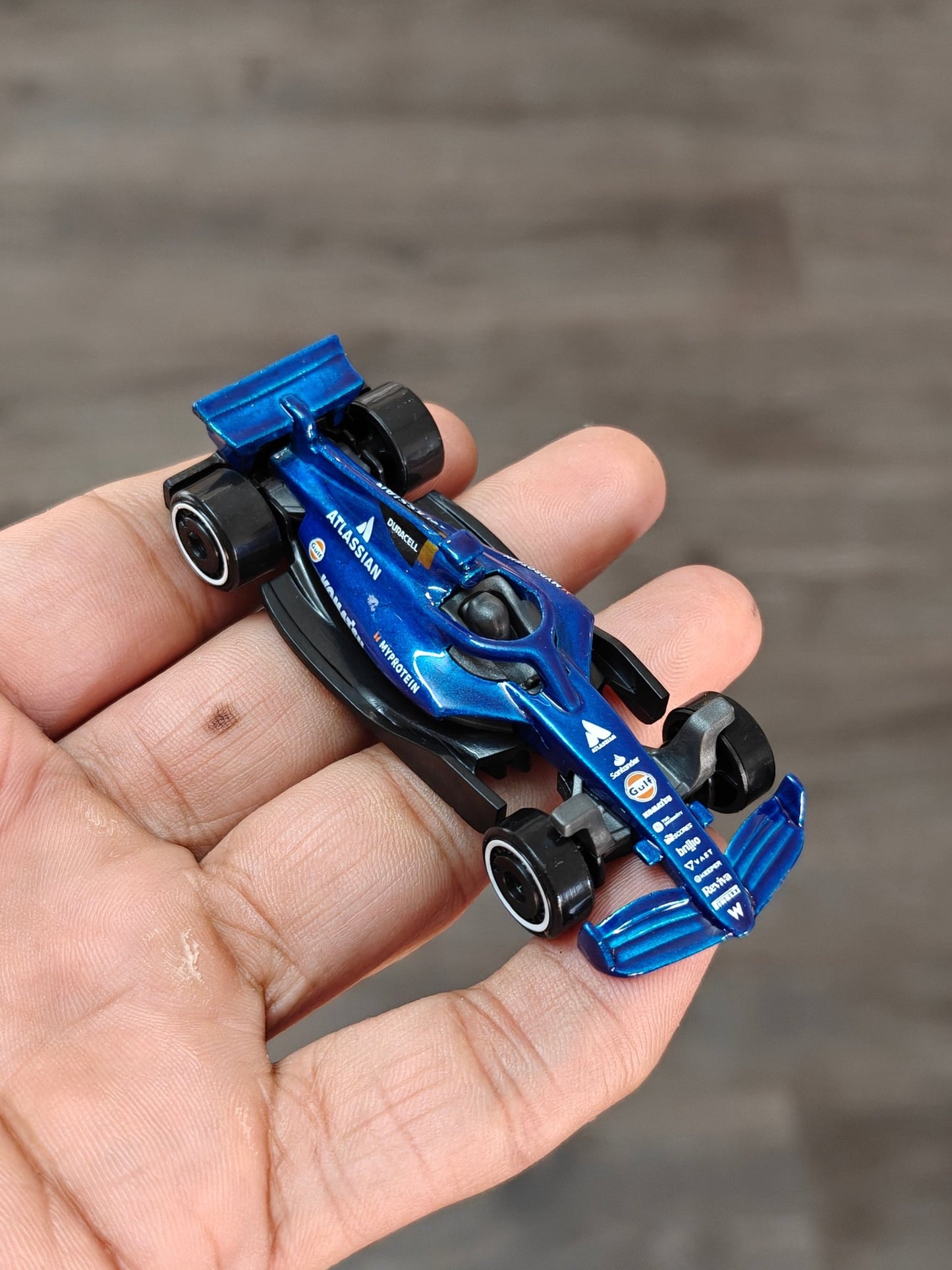Hot Wheels Atlassian Williams F1 Car - Blue (Uncarded - New) - Kinder Logs