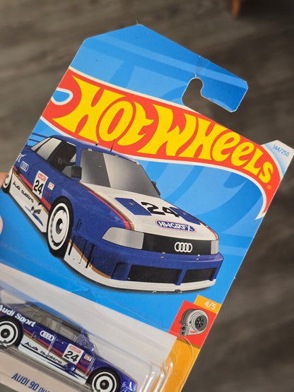 Hot Wheels Audi 90 Quattro - Blue (Imported) - Kinder Logs