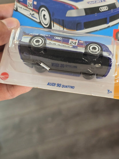 Hot Wheels Audi 90 Quattro - Blue (Imported) - Kinder Logs