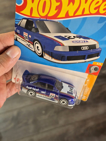 Hot Wheels Audi 90 Quattro - Blue (Imported) - Kinder Logs