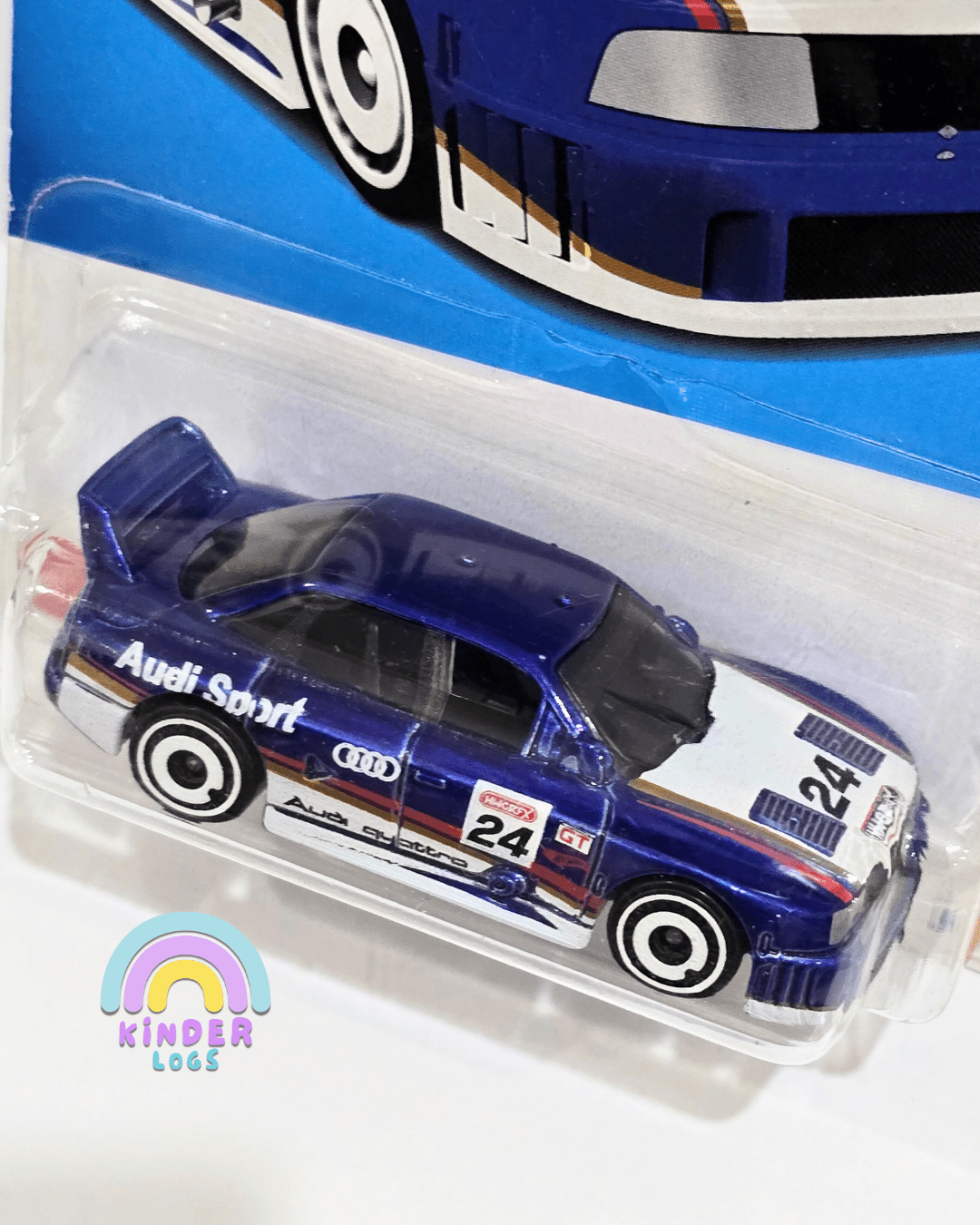 Hot Wheels Audi 90 Quattro - Blue (Imported) - Kinder Logs
