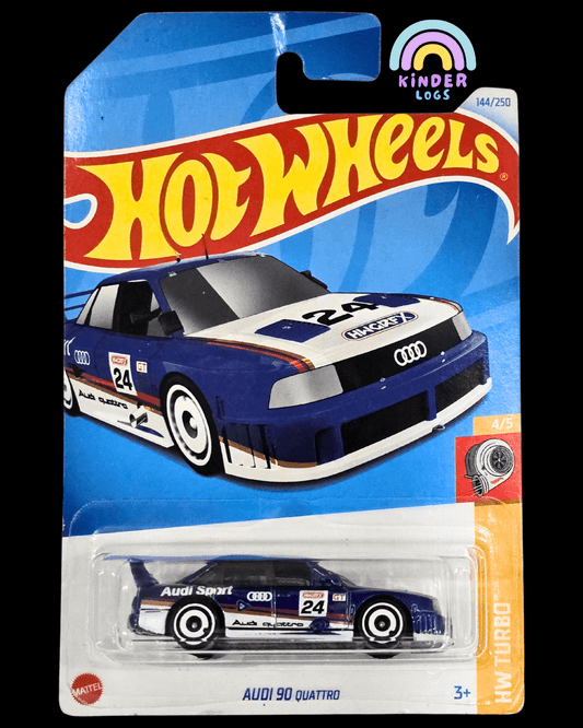 Hot Wheels Audi 90 Quattro - Blue (Imported) - Kinder Logs