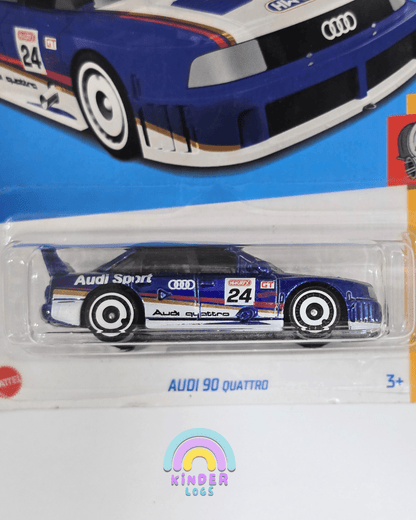 Hot Wheels Audi 90 Quattro - Blue (Imported) - Kinder Logs