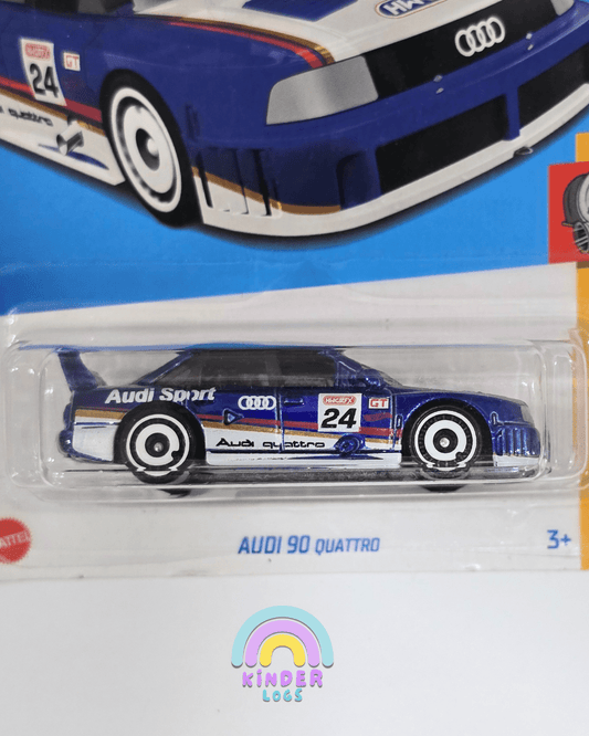 Hot Wheels Audi 90 Quattro - Blue (Imported) - Kinder Logs