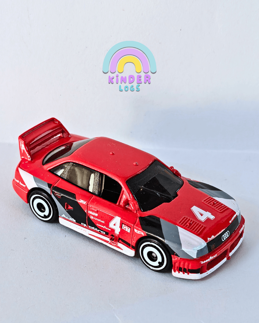 Hot Wheels Audi 90 Quattro - Red (Uncarded - New) - Kinder Logs