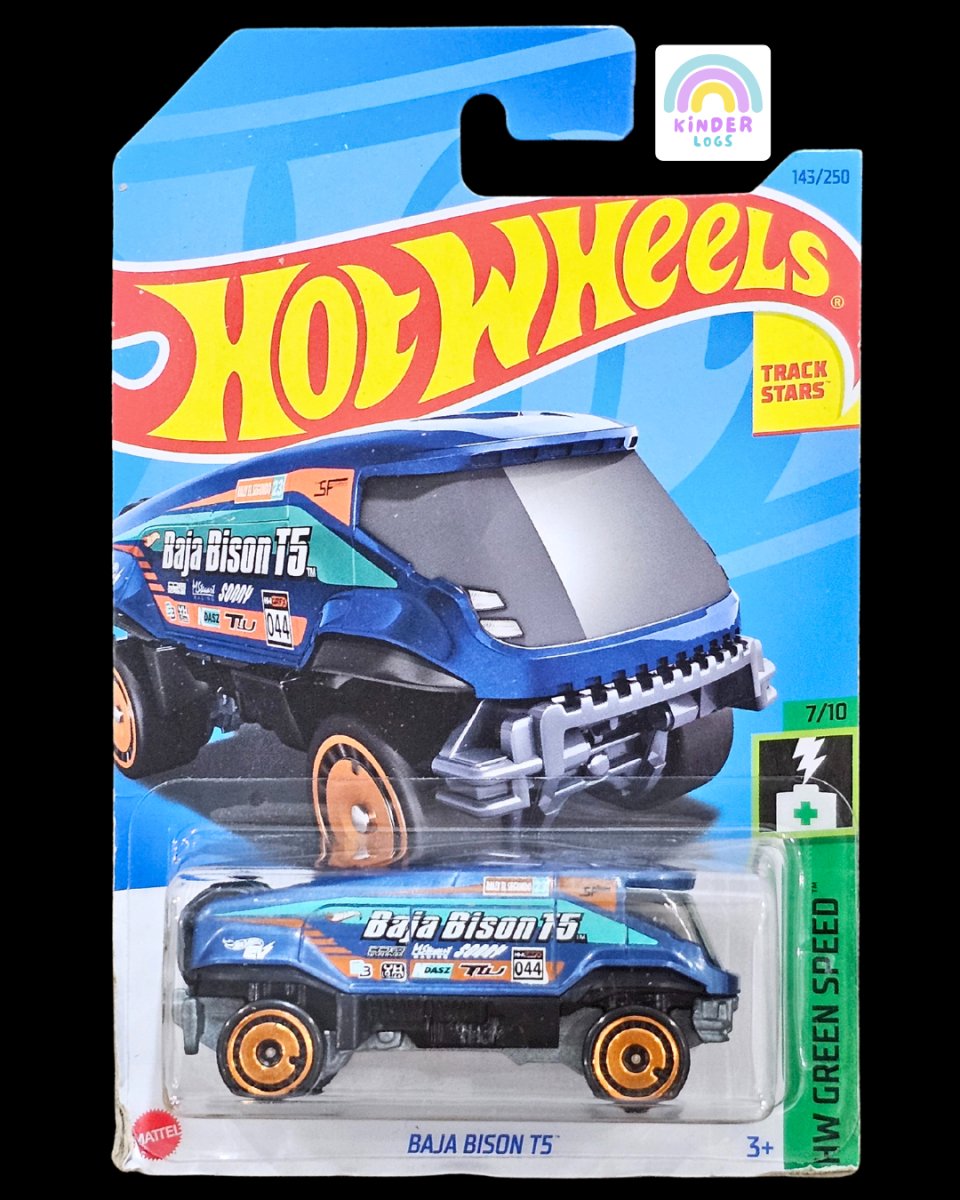 Hot Wheels Baja Bison T5 - Blue Color (Imported) - Kinder Logs