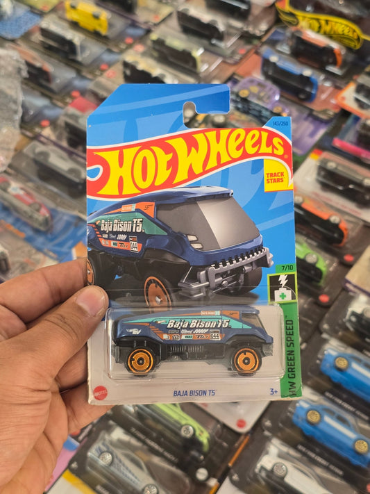 Hot Wheels Baja Bison T5 - Blue (Imported) - Kinder Logs