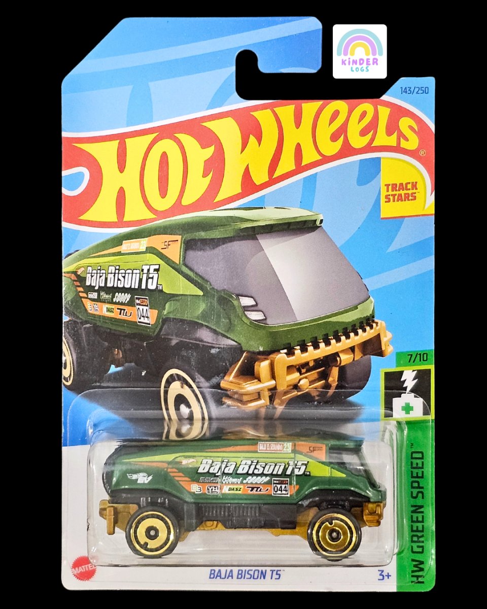 Hot Wheels Baja Bison T5 (Green) - Kinder Logs