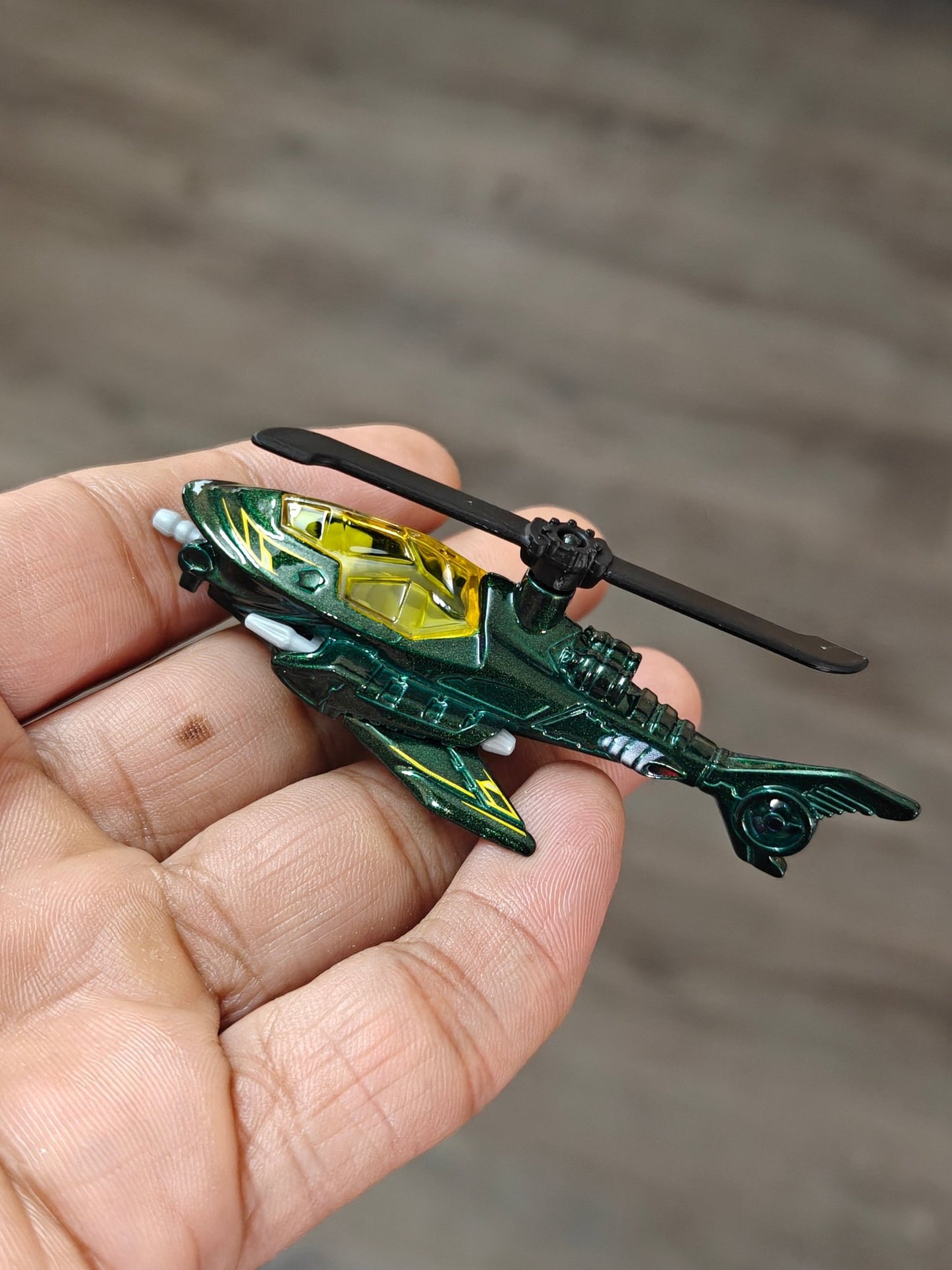 Hot Wheels Batcopter - Dark Green (Uncarded - New) - Kinder Logs
