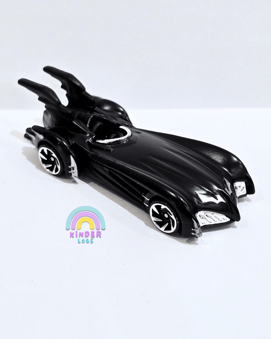 Hot Wheels Batman & Robin Batmobile - Black (Uncarded) - Kinder Logs