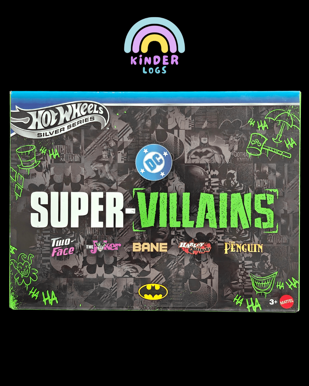 Hot Wheels Batman Super-Villains Pack of 5 Cars (Sealed Box) - Kinder Logs
